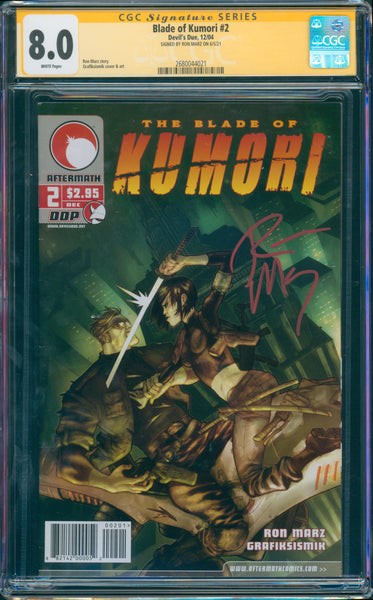 Blade of Kumori #2 8.0 CGC Signed by Ron Marz