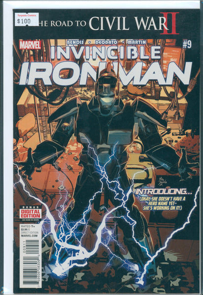 Invincible Iron Man #9 9.2 NM- Raw Comic First Riri Williams