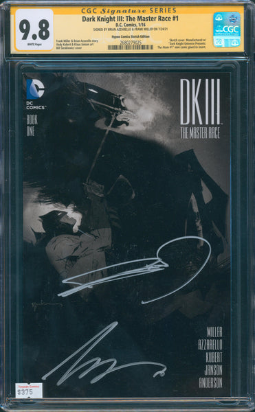 Dark Knight III: The Master Race #1 9.8 CGC Signed by Brian Azzarello & Frank MIller