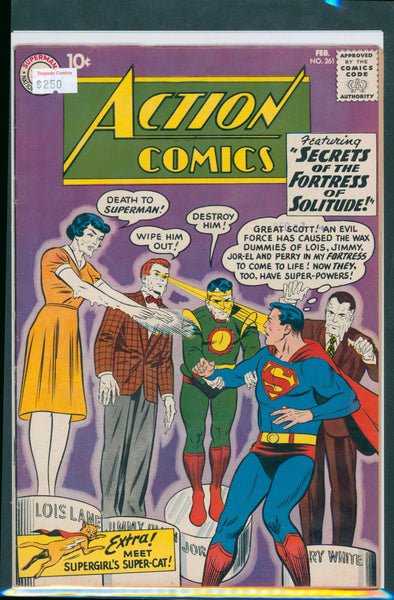 Action Comics #261 6.5 FN+ Raw Comic 1st Streaky Super Cat 1st X-Kryptonite