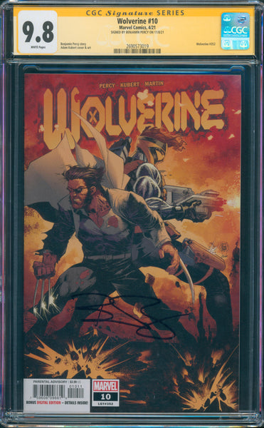 Wolverine #10 9.8 CGC Signed by Benjamin Percy