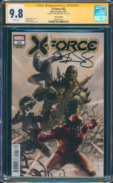 X-Force #22 9.8 CGC Signed by Benjamin Percy Variant Edition