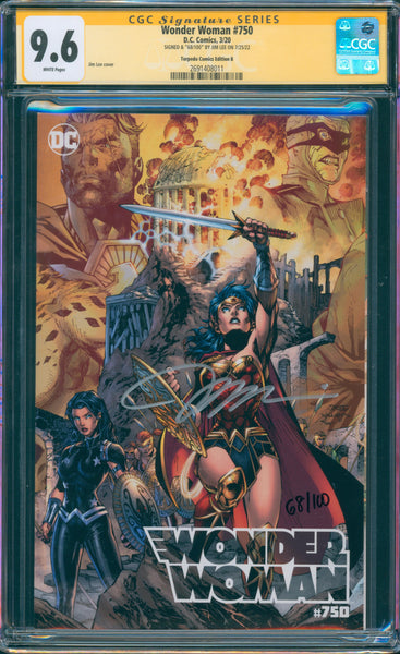 Wonder Woman #750 9.6 CGC Torpedo Ed. B Signed Jim Lee 68/100