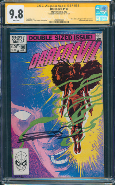 Daredevil #190 9.8 CGC Signed by Frank Miller