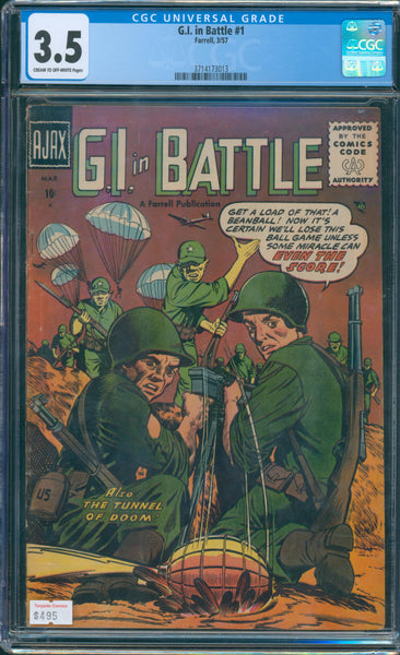 G.I. in Battle #1 CGC 3.5 Blue Label