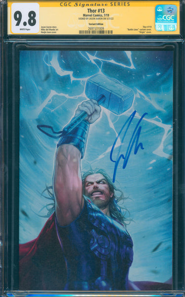 Thor #13 9.8 CGC Variant Edition Virgin Cover Signed by Jason Aaron