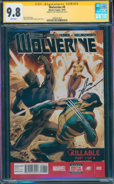 Wolverine #8 9.8 CGC Signed by Roy Thomas