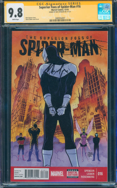 Superior Foes of Spider-Man #16 9.8 CGC Signed by Nick Spencer