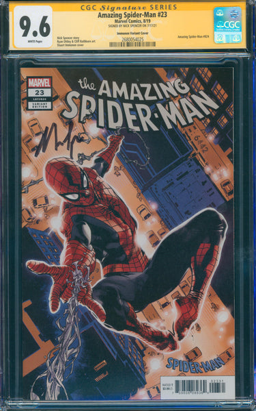 Amazing Spider-Man #23 9.6 CGC Immonen Variant Signed Nick Spencer