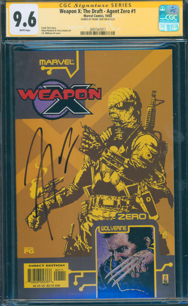 Weapon X: The Draft - Agent Zero #1 9.6 CGC Signed by Frank Tieri