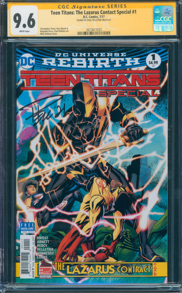 Teen Titans: The Lazarus Contact Special #1 9.6 CGC Signed by Paul Pelletier