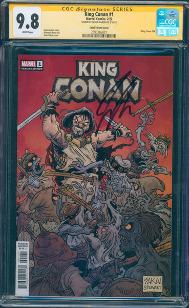 King Conan #1 9.8 CGC Sakai Variant Cover Signed by Jason Aaron