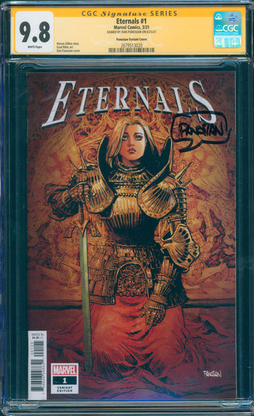 Eternals #1 9.8 CGC Panosian Variant Cover Signed by Dan Panosian