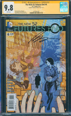 The New 52: Futures End #6 9.8 CGC Signed by Brian Azzarello