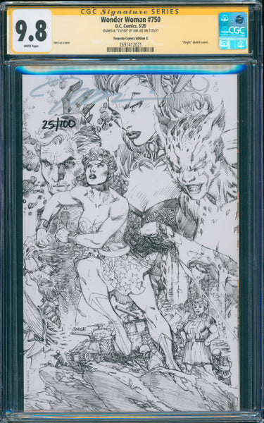 Wonder Woman #750 9.8 CGC Torpedo Comics Edition G Signed by Jim Lee 25/100