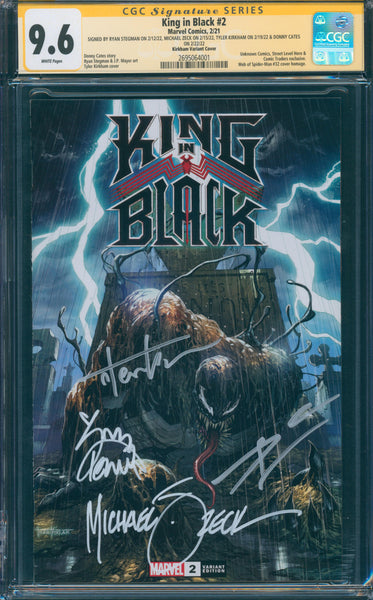 King in Black #2 9.6 CGC Kirkham Variant Signed Stegman, Zeck, Kirkham & Cates