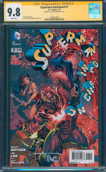 Superman Unchained #7 9.8 CGC Signed by Alex Sinclair
