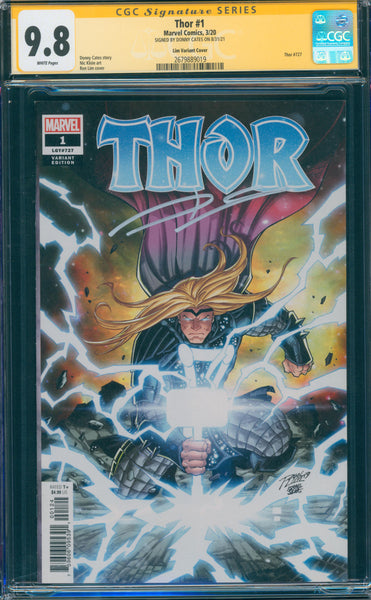 Thor #1 9.8 CGC Lim Variant Cover Signed by Donny Cates