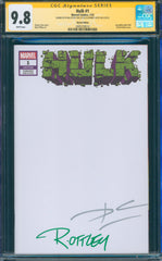 Hulk #1 9.8 CGC Sketch Edition Signed by Ryan Ottley & Donny Cates