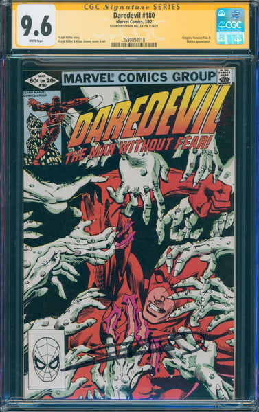 Daredevil #180 9.6 CGC Signed by Frank Miller