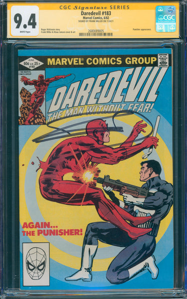 Daredevil #183 9.4 CGC Signed by Frank Miller