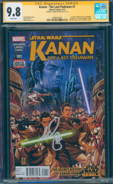 Kanan - The Last Padawan #1 9.8 CGC Signed by Mark Brooks