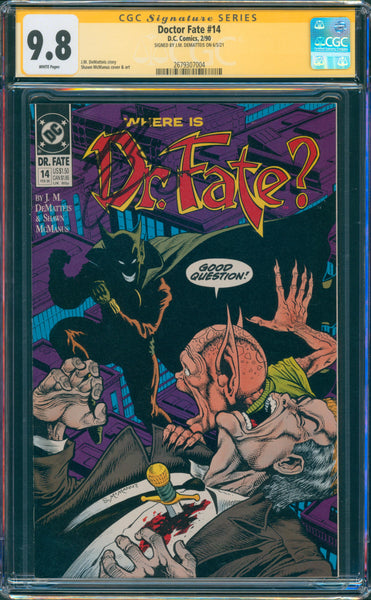 Doctor Fate #14 9.8 CGC Signed by J.M. DeMatteis