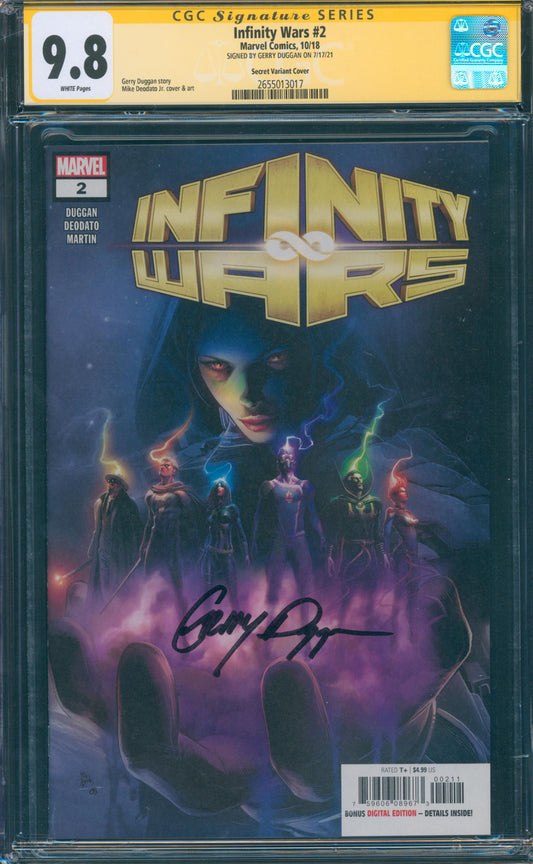 Infinity Wars #2 9.8 CGC Secret Variant Cover Signed by Gerry Duggan