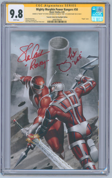 Mighty Morphin Power Rangers #50 9.8 CGC Red Spotlight Ed. Signed Cardenas & Faunt
