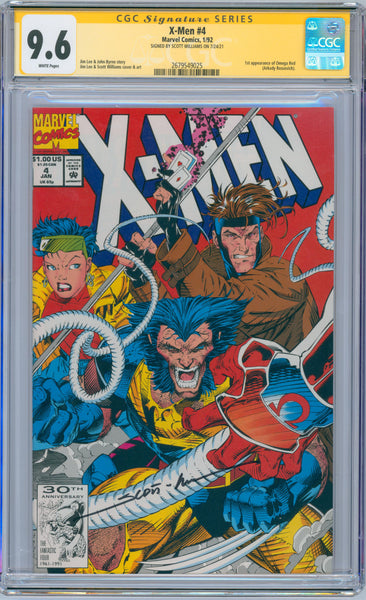 X-Men #4 9.6 CGC Signed Scott Williams 1st Appearance of Omega Red