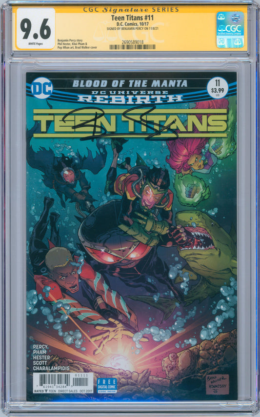 Teen Titans #11 9.6 CGC Signed by Benjamin Percy