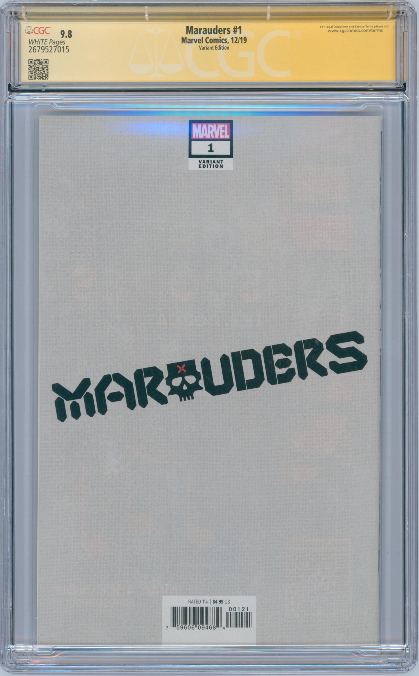 Marauders #1 9.8 CGC Variant Edition Signed by Gerry Duggan