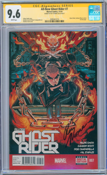 All-New Ghost Rider #7 9.6 CGC Signed by Roy Thomas