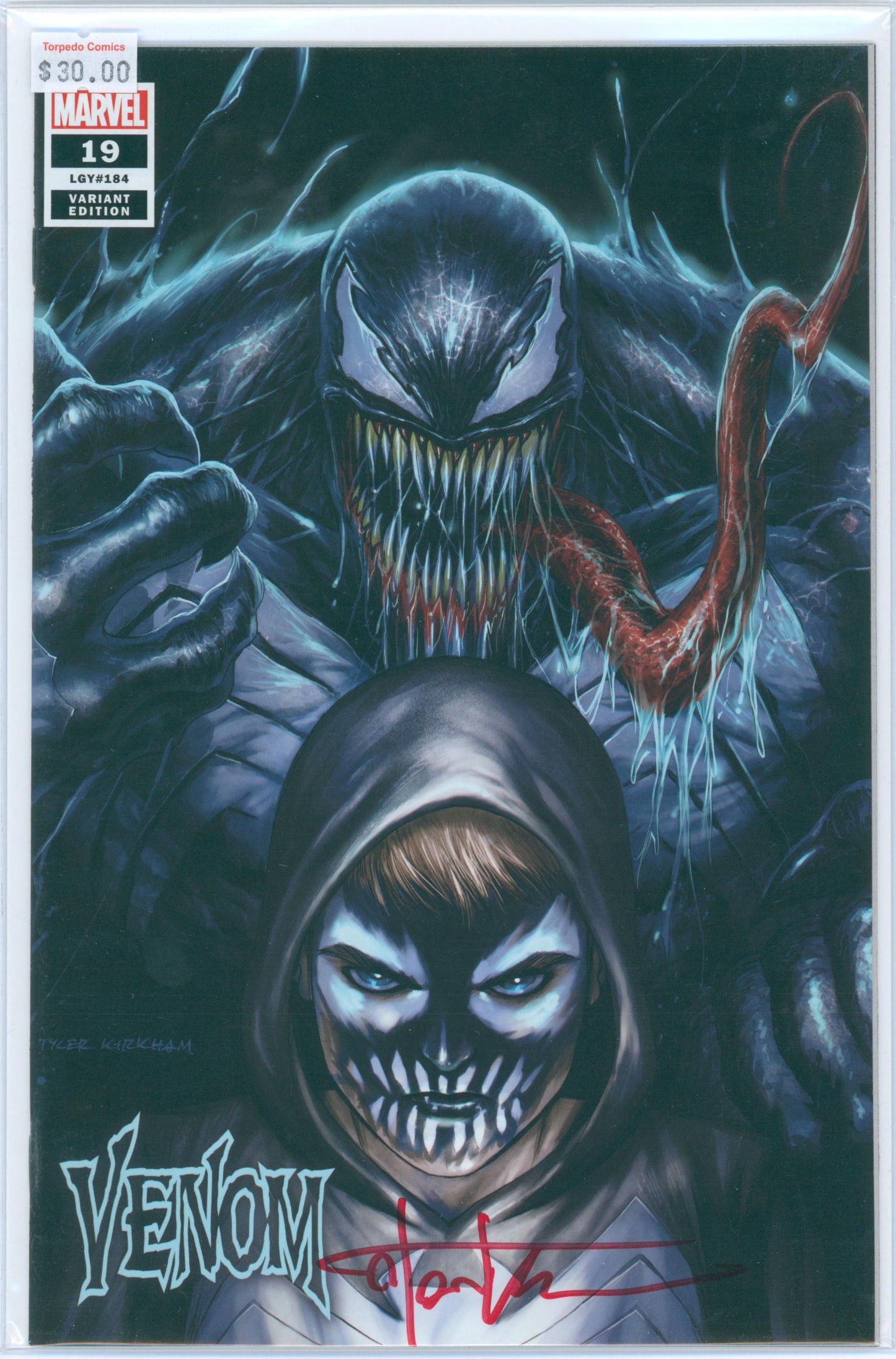 Venom #19 Variant Edition Signed by Tyler Kirkham with COA