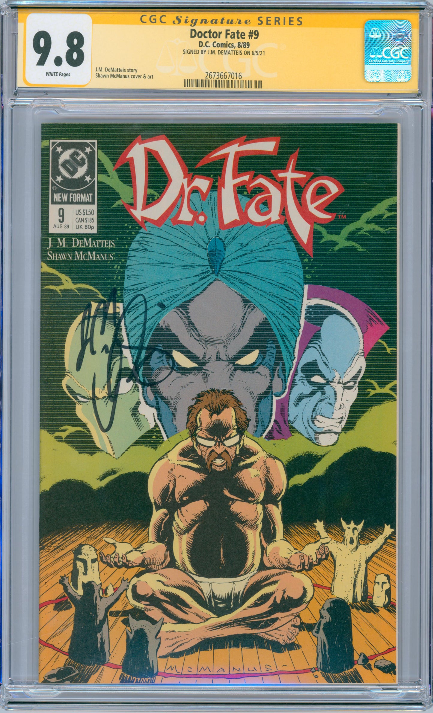 Doctor Fate #9 9.8 CGC Signed by J.M. DeMatteis