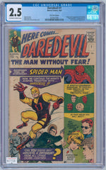 Daredevil #1 2.5 CGC U.K. Price Variant Origin and 1st Appearance of Daredevil