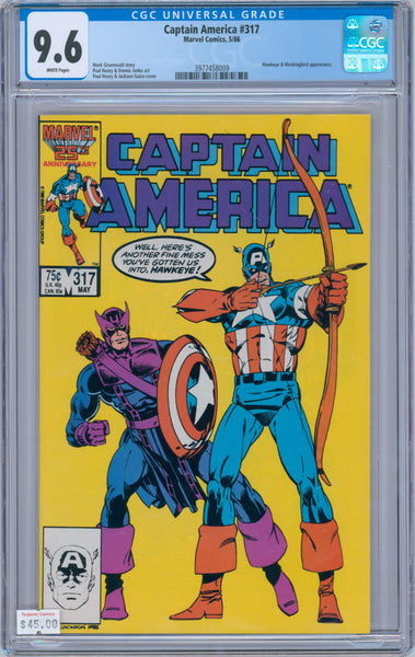 Captain America #317 9.6 CGC