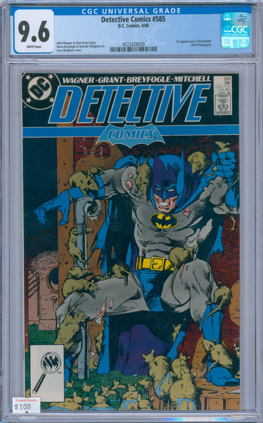 Detective Comics #585 9.6 CGC 1st Appearance of Ratcatcher