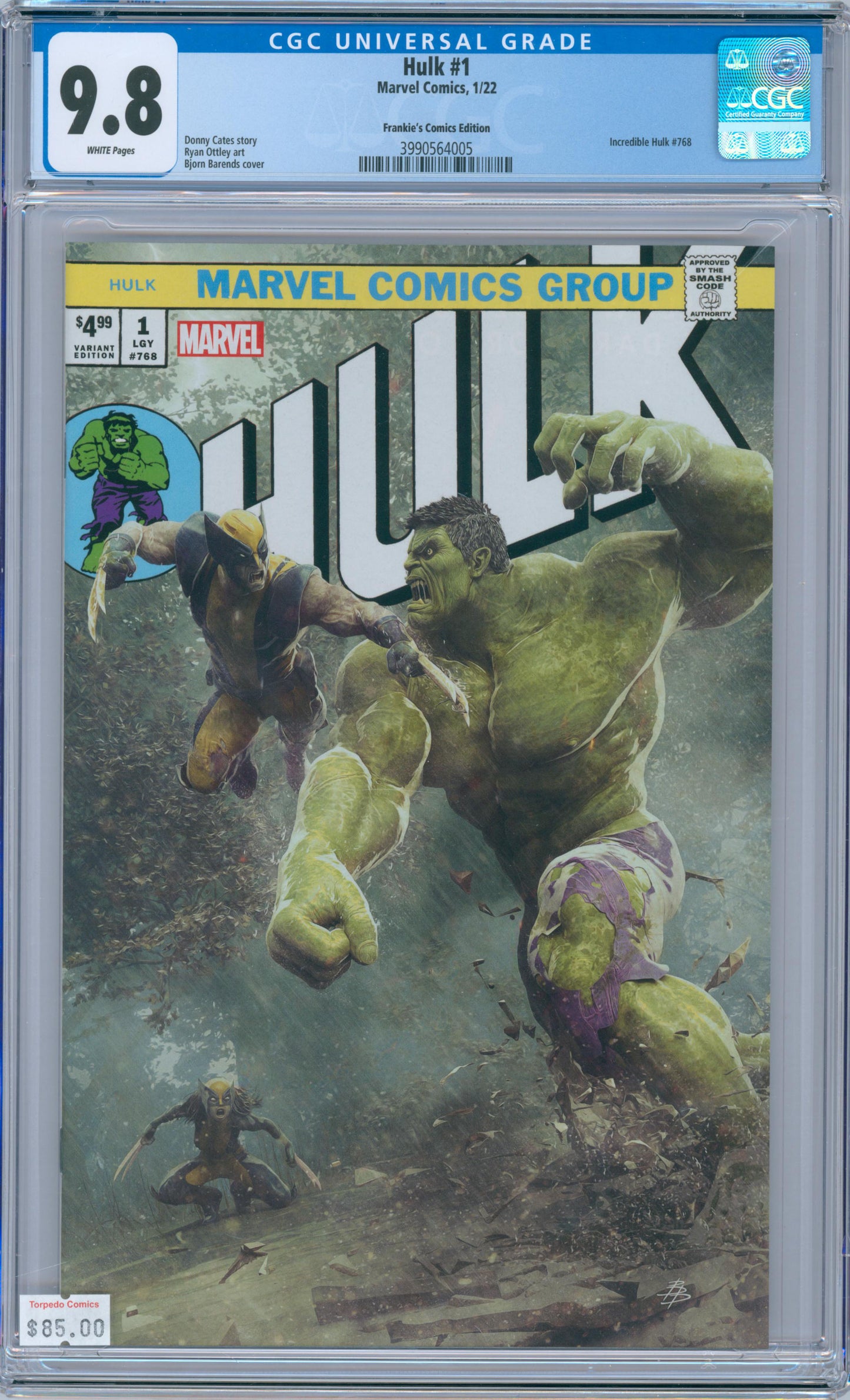 Hulk #1 9.8 CGC Frankie's Comics Edition