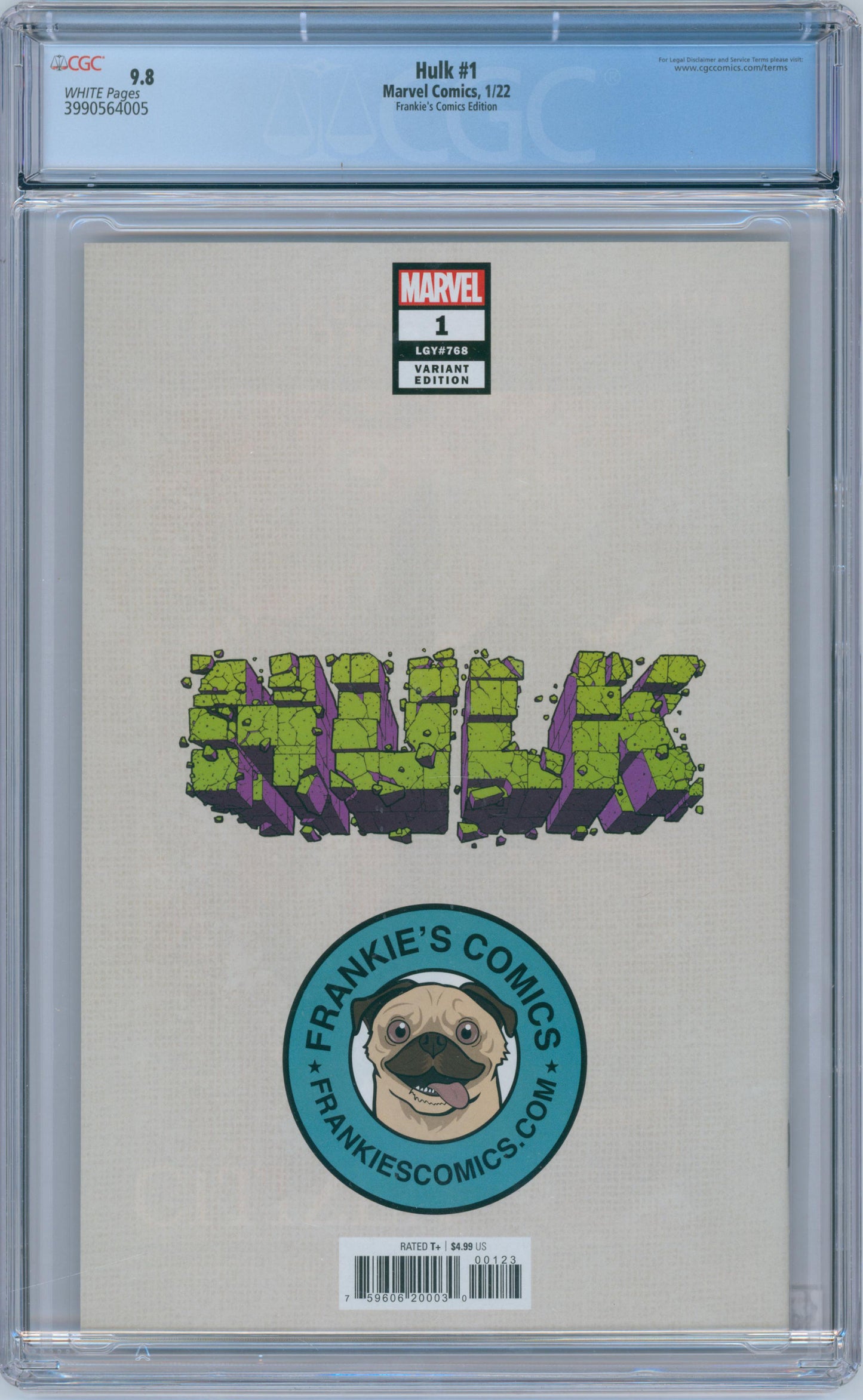 Hulk #1 9.8 CGC Frankie's Comics Edition