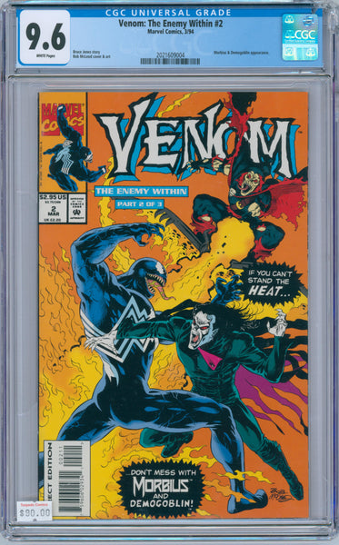 Venom: The Enemy Within #2 9.6 CGC *CGC Case Cracked in Corner*