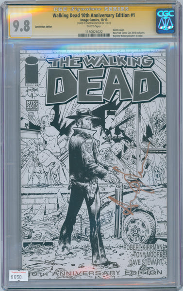 Walking Dead 10th Anniversary Edition #1 9.8 CGC Signed by Andrew Lincoln