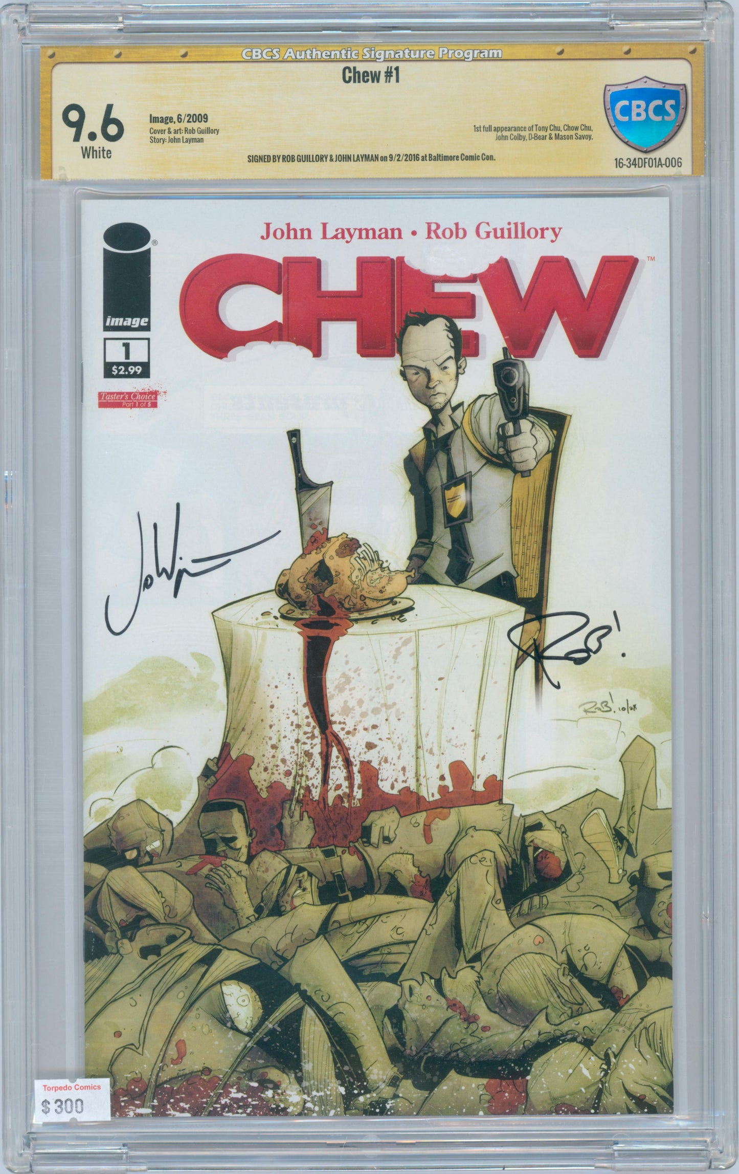 Chew #1 9.6 CBCS SIgned by Rob Guillory & John Layman