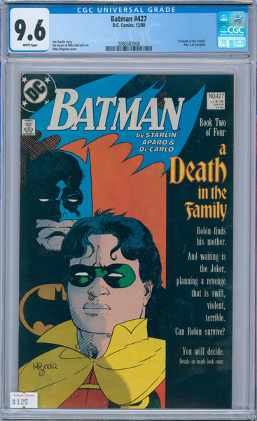 Batman #427 9.6 CGC "A Death in the Family" Part 2