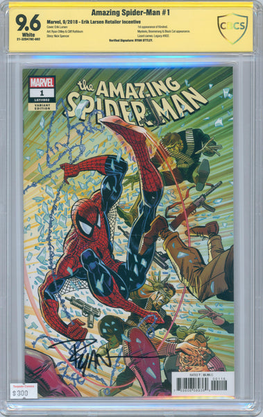 Amazing Spider-Man #1 9.6 CBCS Erik Larsen Retailer Incentive Signed Ryan Ottley