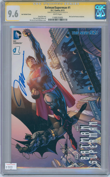 Batman/Superman #1 9.6 CGC Signed by Jim Lee & Jae Lee