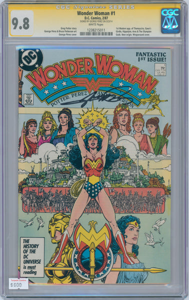 Wonder Woman #1 9.8 CGC Signed by George Perez