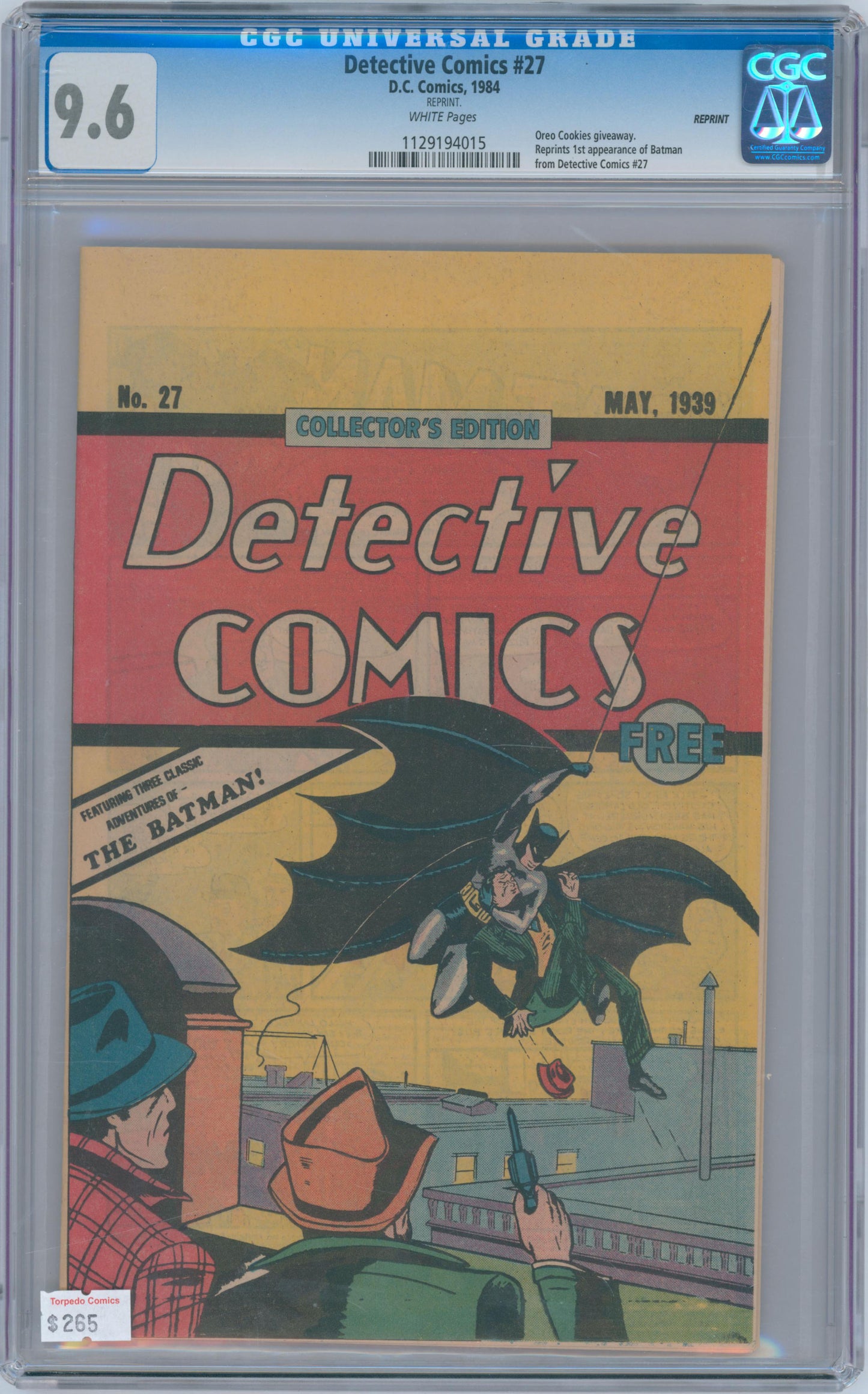 Detective Comics #27 9.6 CGC Reprint