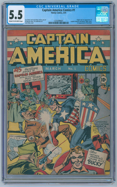 Captain America Comics #1 5.5 CGC 1st App Captain America, Bucky-1st App Red Skull