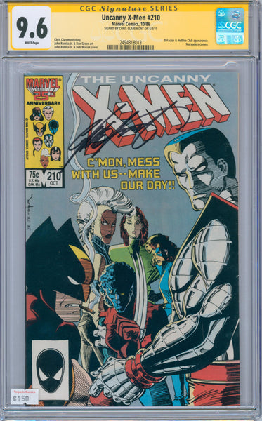 Uncanny X-Men #210 9.6 CGC Signed by Chris Claremont